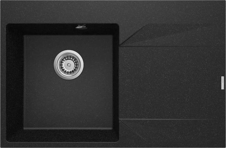 Zlewozmywak granitowy 1-komorowy prawy grafitowy Evora Deante