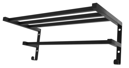 Półka ścienna HF Sheffield 52x25,6 square czarny mat Hygge Family