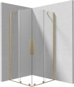 Kabina prysznicowa 90x90x195 szczotkowane złoto Prizma Deante