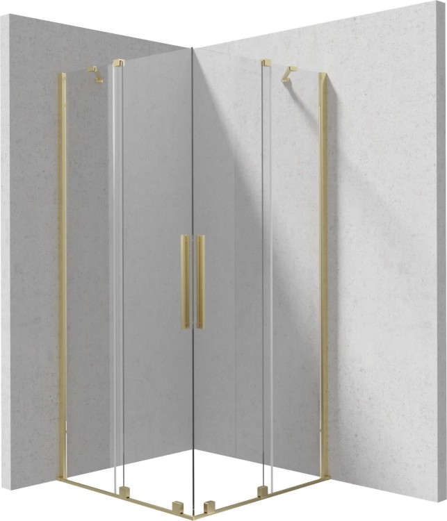 Kabina prysznicowa 90x90x195 szczotkowane złoto Prizma Deante