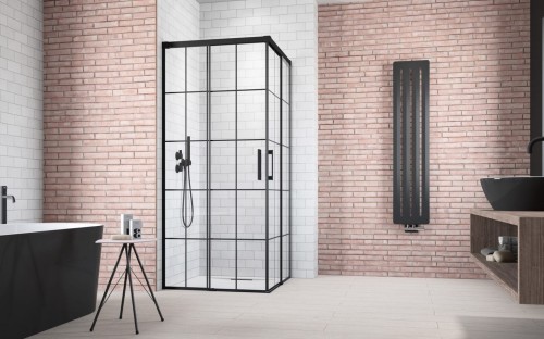 Kabina prysznicowa Idea Black KDD Factory Radaway