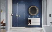 Kabina prysznicowa Furo Brushed Gold Walk-in Radaway lewa
