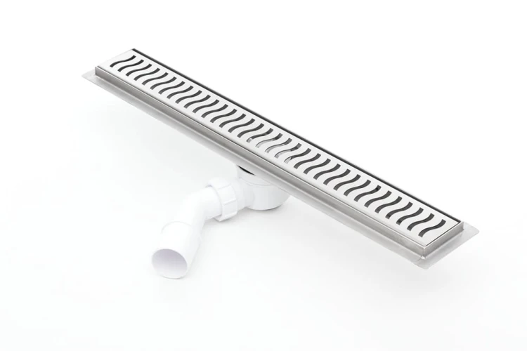 Odpływ liniowy z flanszą Kesmet 120 cm z rusztem Wave