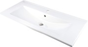 Umywalka ceramiczna wpuszczana biała 81,5x36 Tubo Deante