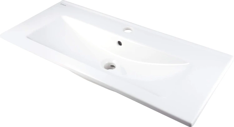 Umywalka ceramiczna wpuszczana biała 81,5x36 Tubo Deante