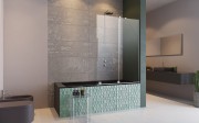 Parawan nawannowy Furo PND II 180x150 Radaway chrom prawy