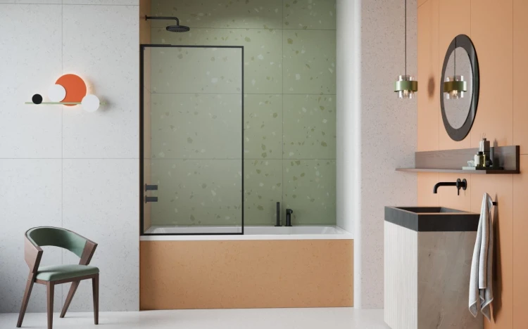 Parawan nawannowy Radaway Modo F SL Black PNJ II lewy