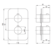 Element zewnętrzny do BOXa termo brąz szczotkowany Silia Deante