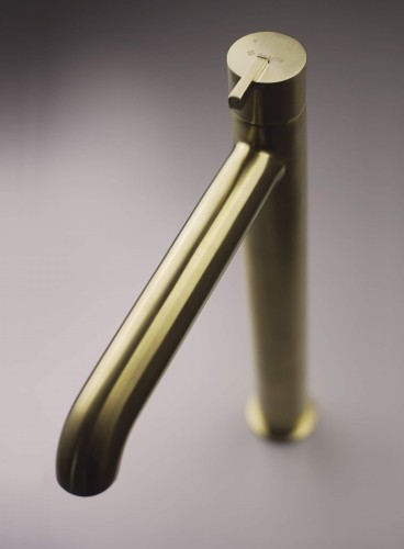 Bateria umywalkowa wysoka Silia Deante złoto szczotkowane