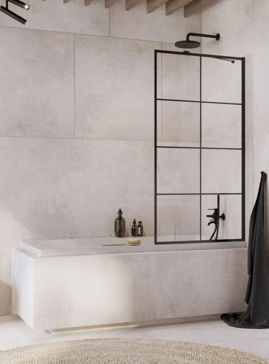 Parawan nawannowy Radaway Idea Black PNJ II Factory 100x150