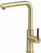 Bateria kuchenna z wyciąganą wylewką złoto szczotkowane Momi Deante