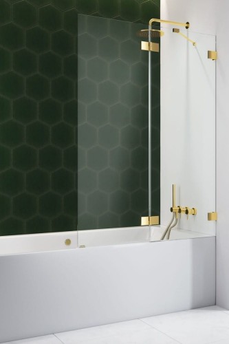 Parawan nawannowy Radaway Essenza Pro Gold PND II prawy złoty