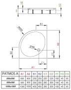 Brodzik półokrągły Radaway Patmos A 100x100x16