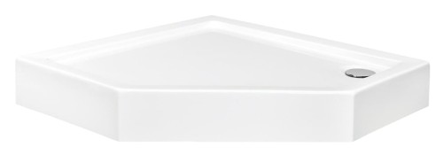 Brodzik pięciokątny zintegrowany biały Besco BERGO SLIMLINE 90x90x15