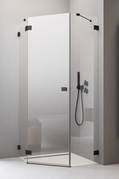 Kabina pięciokątna Radaway Essenza Pro Black PTJ 100x80x200 lewa przejrzysta