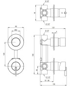 Bateria prysznicowa z przełącznikiem natrysku Silia Deante nero czarna