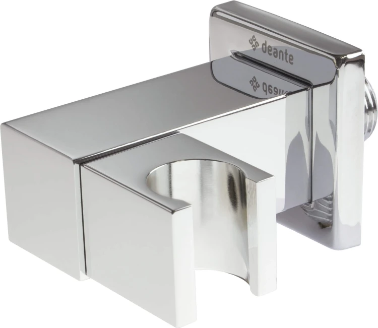 Przyłącze kątowe kwadratowe z uchwytem na słuchawkę Cascada chrom Deante