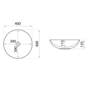 Umywalka nablatowa Rosa Black Lavita