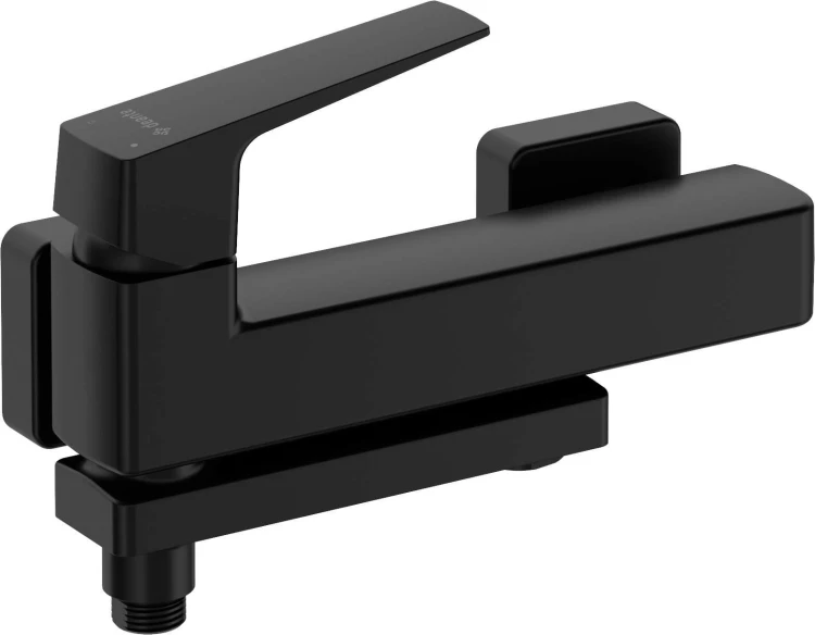 Bateria wannowa ścienna ze składaną wylewką nero czarna Blur Deante