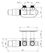 Zawór termostatyczny do grzejnika lewy biały Deante