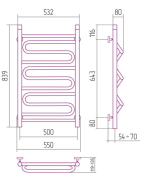 Grzejnik łazienkowy Sunerzha Elegy 80x50 kameleon