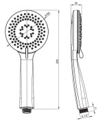 Słuchawka prysznicowa 3-funkcyjna złoto szczotkowane Arnika Deante
