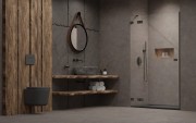 Drzwi prysznicowe Essenza Pro Brushed GunMetal DWJ Radaway lewe