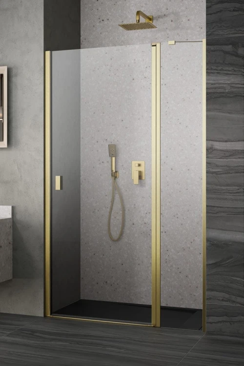 Drzwi prysznicowe Radaway Nes Brushed Gold DWJ II prawe