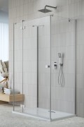 Kabina przyścienna Radaway Essenza Brushed Nickel KDJ+S lewa