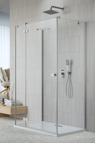Kabina przyścienna Radaway Essenza Brushed Nickel KDJ+S lewa
