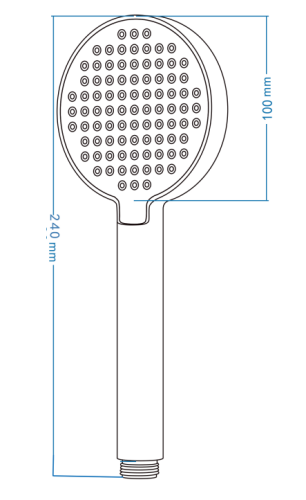 Słuchawka prysznicowa 1-funkcyjna chrom Amo Deante