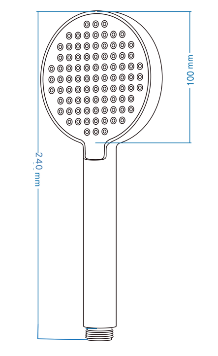 Słuchawka prysznicowa 1-funkcyjna chrom Amo Deante