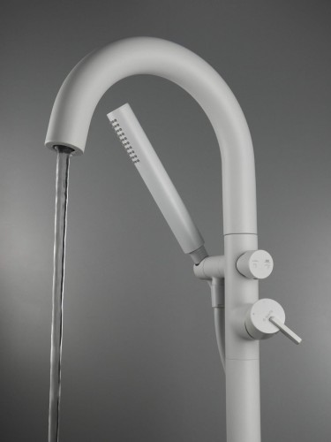 Bateria wannowa wolnostojąca bianco biała Silia Deante