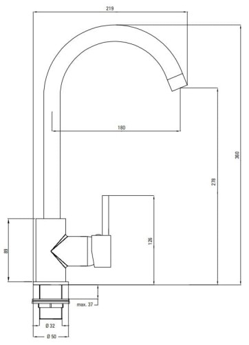 Zlewozmywak stalowy z baterią 1-komorowy z ociekaczem Legato Deante