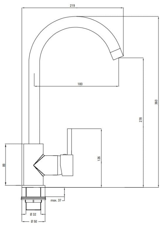Zlewozmywak stalowy z baterią 1-komorowy z ociekaczem Legato Deante