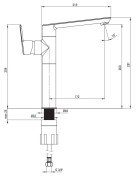Bateria umywalkowa wysoka Arnika Deante złoto szczotkowane