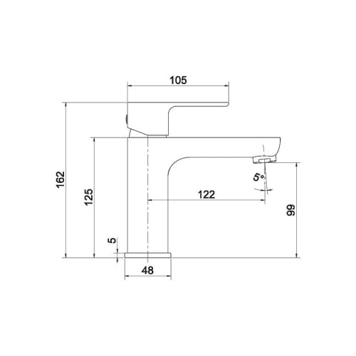 Bateria umywalkowa Aquila Matt Black Lavita