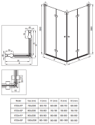 Kabina prysznicowa kwadratowa 80x80x200 chrom Kerria Plus Deante
