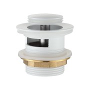 Korek z przelewem do wanny vwh klik-klak biały