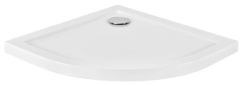 Brodzik półokrągły Besco ARON SLIMLINE 90x90x3