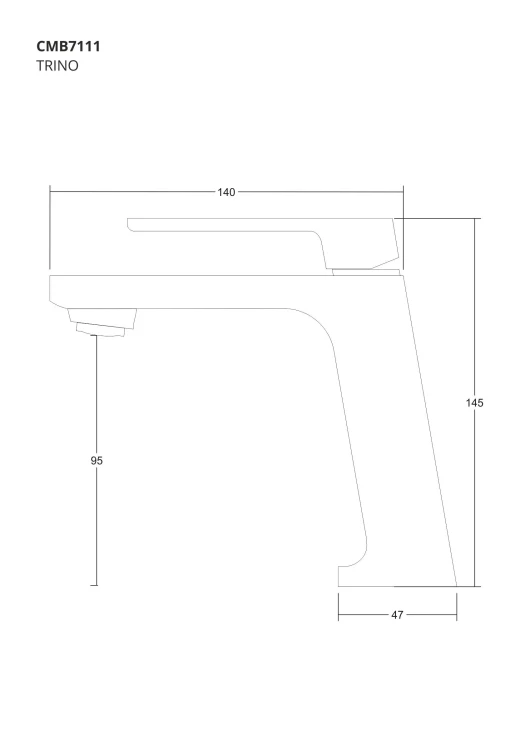 Bateria umywalkowa corsan cmb7111ch trino
