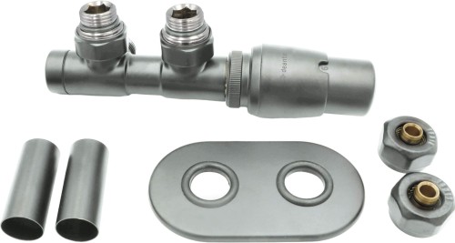 Zawór termostatyczny do grzejnika prawy stalowy mat Deante