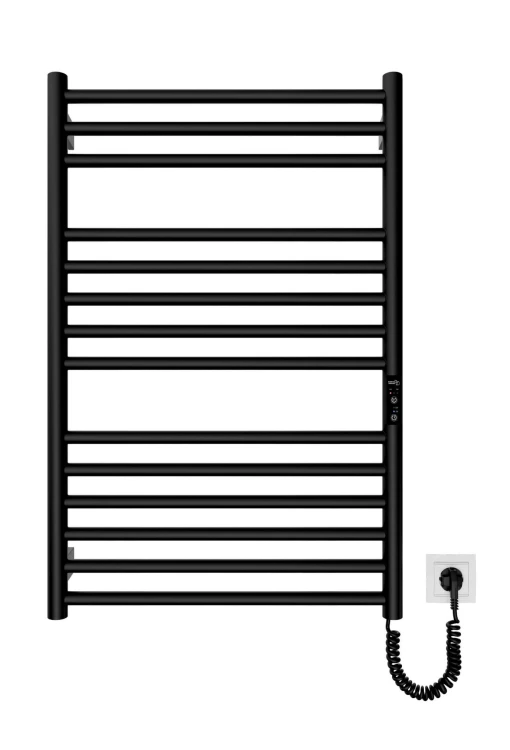 Grzejnik elektryczny suchy HF Greenwich 77x53 czarny mat Hygge Family