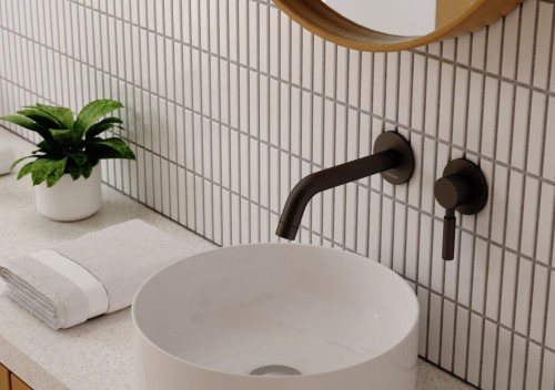 Bateria umywalkowa podtynkowa Roxin Black KOHLMAN QW180RB czarna