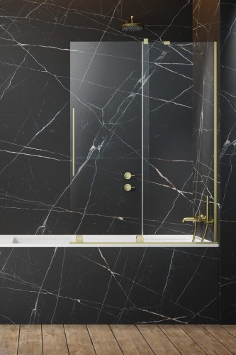 Parawan nawannowy Furo Brushed Gold PND II Radaway prawy złoty