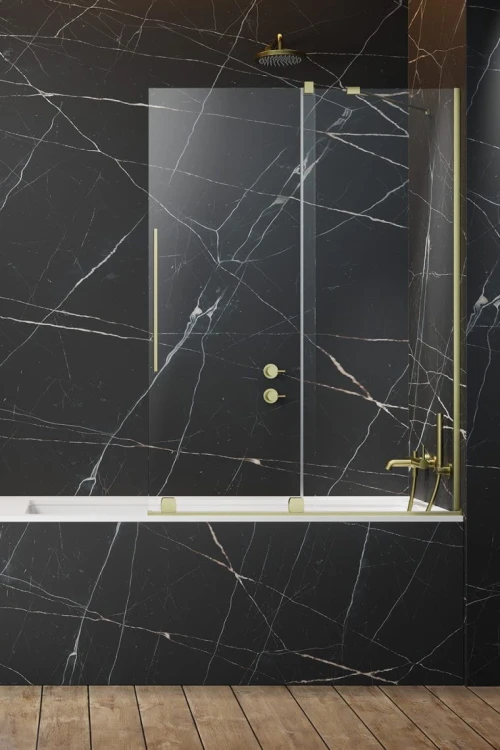 Parawan nawannowy Furo Brushed Gold PND II Radaway prawy złoty