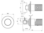 Bateria prysznicowa podtynkowa stal szczotkowana Silia Hexa Deante