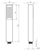 Słuchawka prysznicowa Deante Anemon / Square chrom
