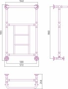Grzejnik łazienkowy Sunerzha Renesance 93x57cm złoty