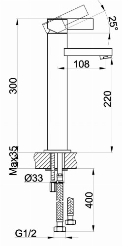 Bateria umywalkowa stojąca wysoka KOHLMAN Dexame QB170D